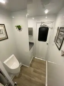 High Throne restroom trailer detail