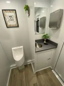 High Throne restroom trailer detail
