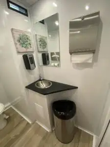High Throne restroom trailer detail